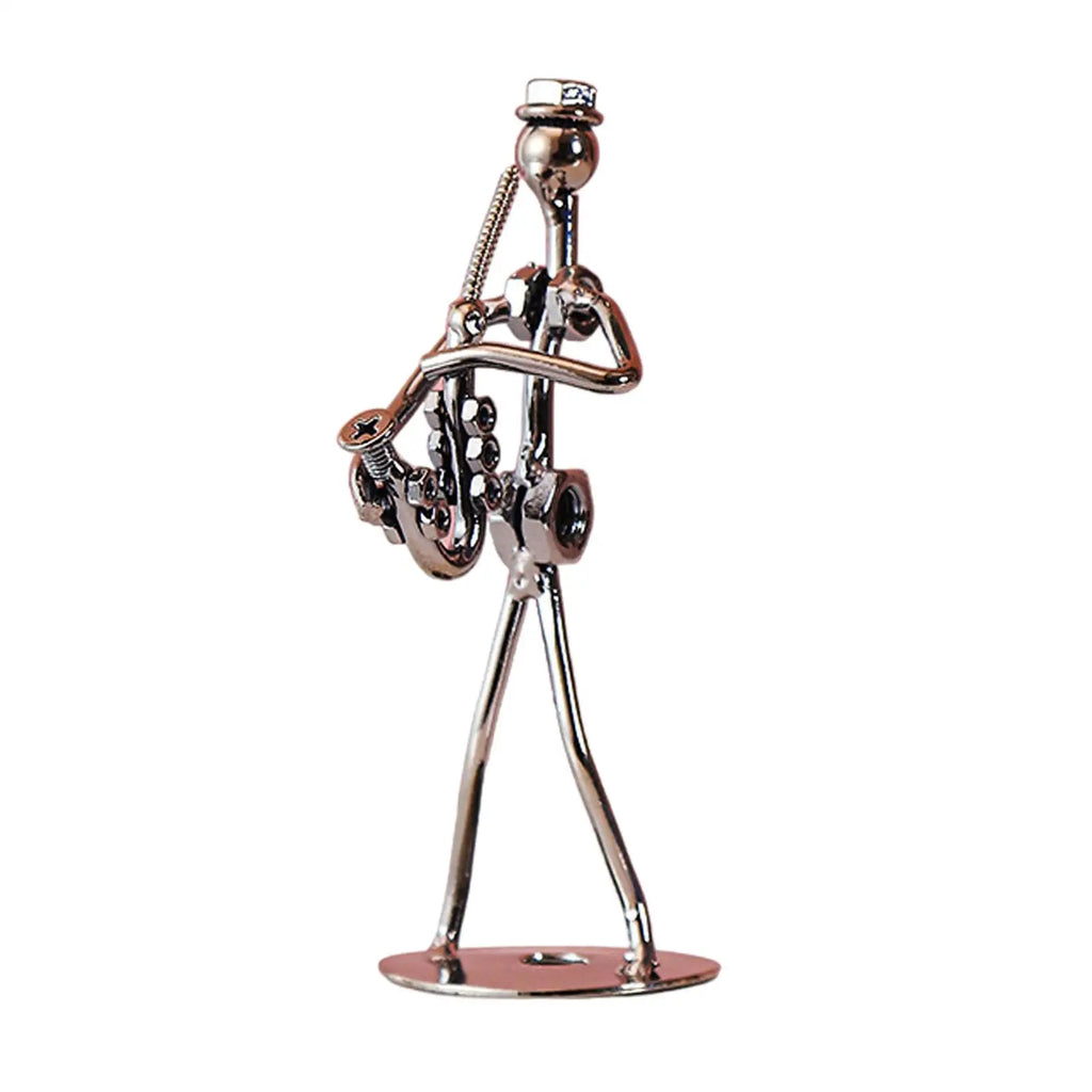 Musical Man Statue Musician Tabletop Figurine for Tabletop Spring Office Lootquake LLC