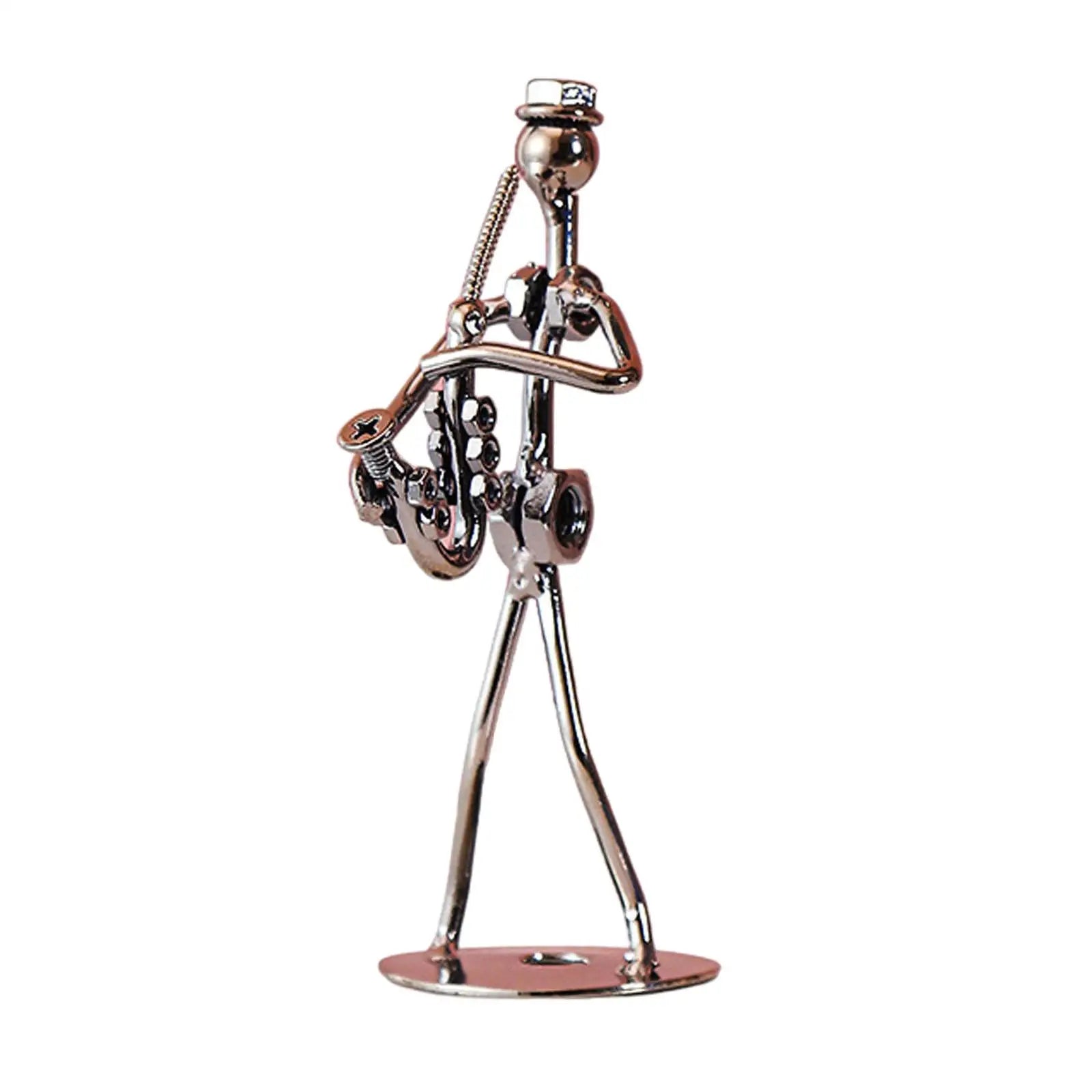 Musical Man Statue Musician Tabletop Figurine for Tabletop Spring Office Lootquake LLC