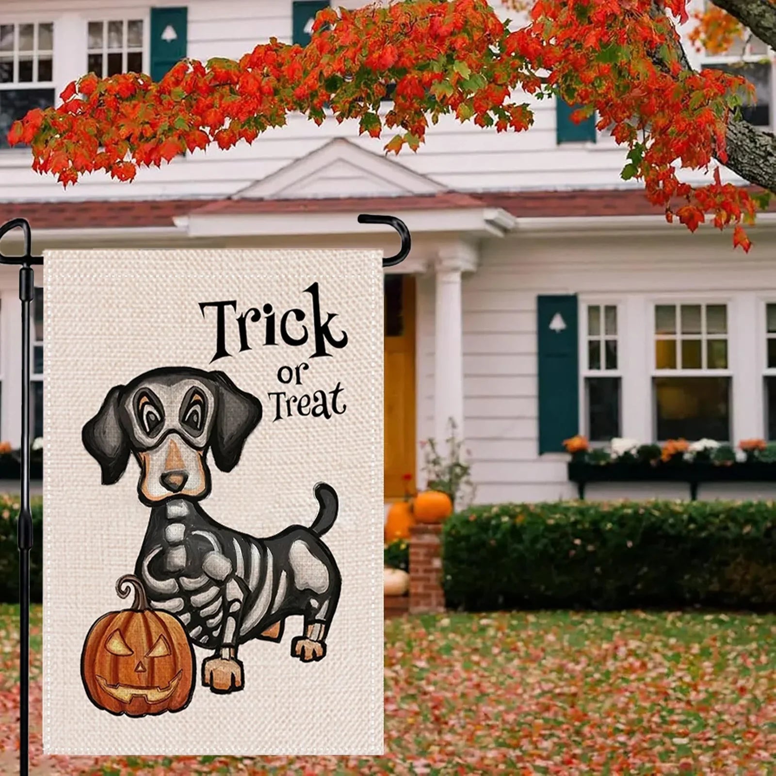 Halloween Garden Decor Flag Cartoon Pumpkin Ghost Skull Pattern Decorative Flag For Indoor Outdoor 2025 Halloween Party Decors Lootquake LLC