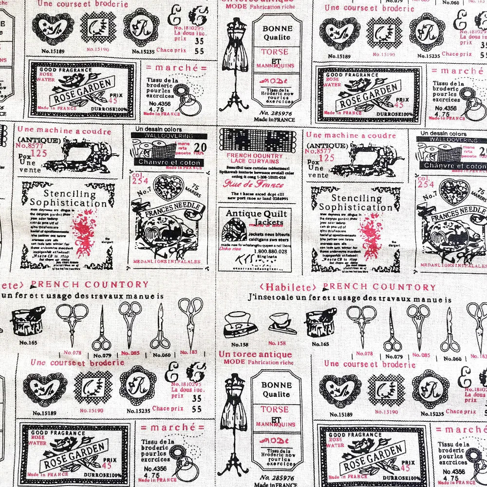 Newspaper Printed Fabric Quilting Cloth Cotton Linen For DIY Sewing Tablecloth Cushion Placemat Storage Bag Handicraft Materials Lootquake LLC