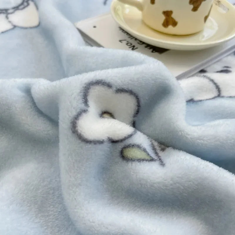 Warm Plush Blanket Comfortable 2024 New Winter Blanket Cartoon Four Season Flannel Soft Bed Cover Office Napping Blanket Lootquake LLC
