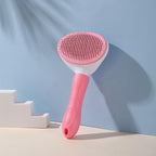 Pet Hair Remover Dog Brush Cat Comb Grooming Tools Dogs Accessories Cat Supplies Stainless Steel Beauty Massage Comb  Dog Cat Brush Pet Brush for Long and Short Hair with Self-Cleaning Brush Stevvex