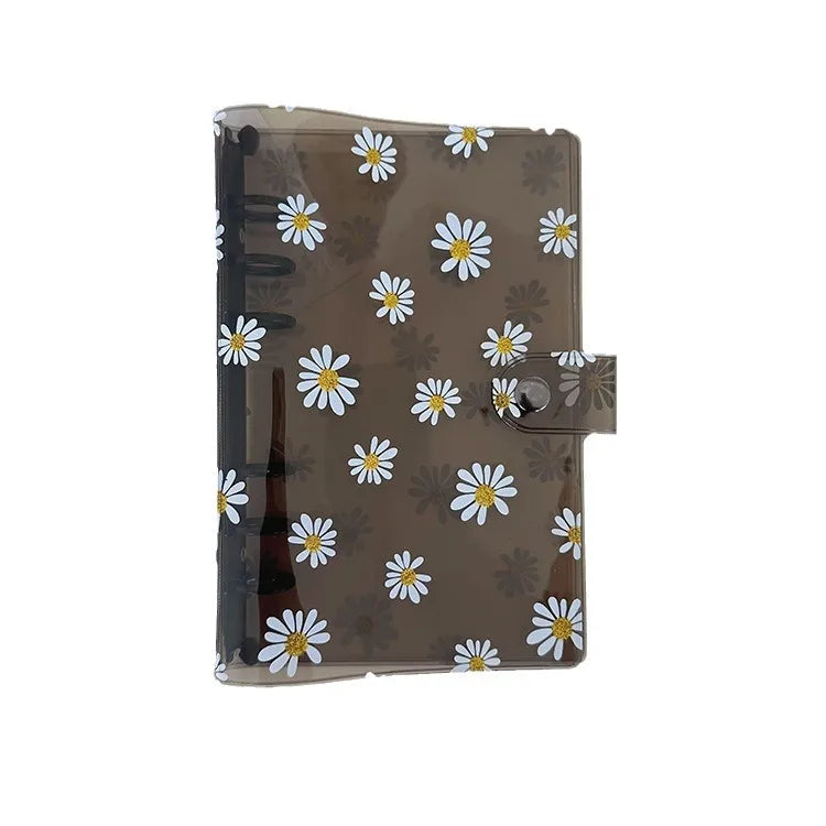 A5 A6 A7 Fresh Green Yellow Pink Daisy Loose Leaf Binder Cover Journal Sketchbook Accessories Diary Office Supplies Lootquake LLC