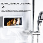 White Phone Holder Waterproof Phone Case Bathroom Shower Phone Holder Stand Box Wall Mounted Shower Case Bracket Full Body Waterproof Shockproof Phone Case Clear Protective Cover Case Stevvex