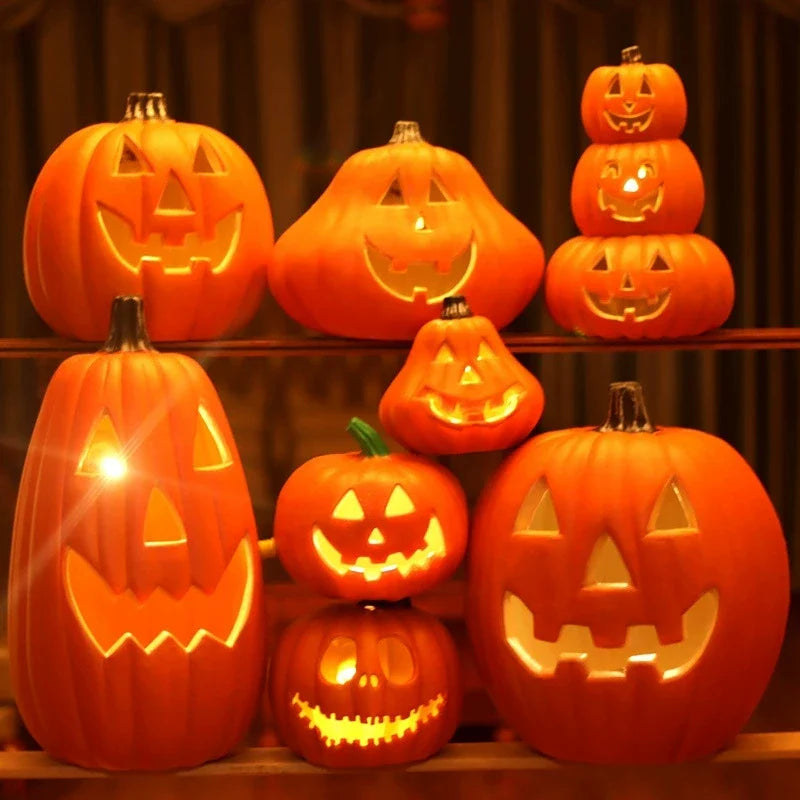 1Pc Decorative Pumpkin Halloween Props Lantern Decor Pumpkin Decoration Pumpkin Light Outdoor Halloween Decorationsation