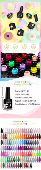 LILYCUTE 5Pcs/Set 7ML Red Brown Nail Gel DIY Nail Art Semi Permanent UV Gel Polish Long Lasting Design Manicure Kit Supplies Lootquake LLC