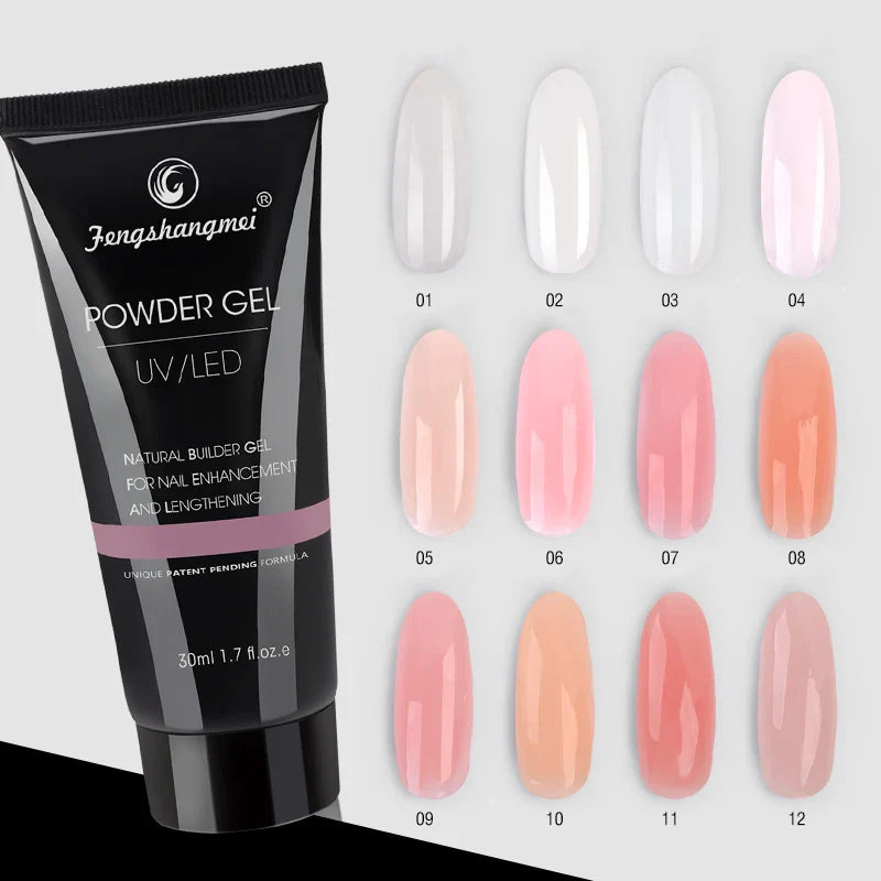 Poly Nail Gel 30g Nude Nature Builder for Nail Extension All Season Gel Color for 3D Molding Gel Nail Strengtheners Long Lasting