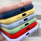 Unique Solid Color Soft Silicone Phone Cases For iPhone 13 12 11 14 Pro Max X XR XS Case For iPhone 12 13 Pro 7 8 SE Cover Silicone Phone Cover Ultra Slim Shockproof Protective Case for iPhone 14 Stevvex