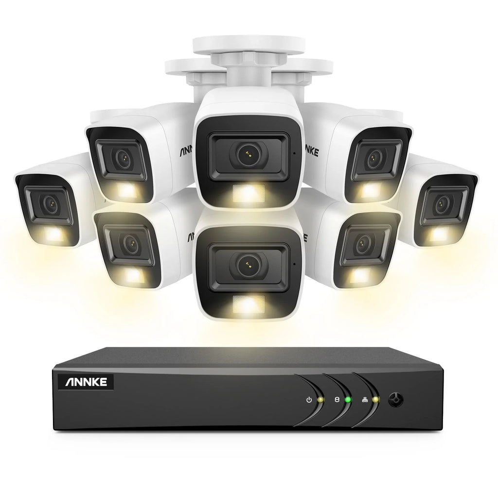 ANNK H.265+ 5MP Lite Ultra HD 8CH DVR CCTV Security System 8PCS Outdoor 5MP EXIR Night Vision Camera  Video Surveillance Kit