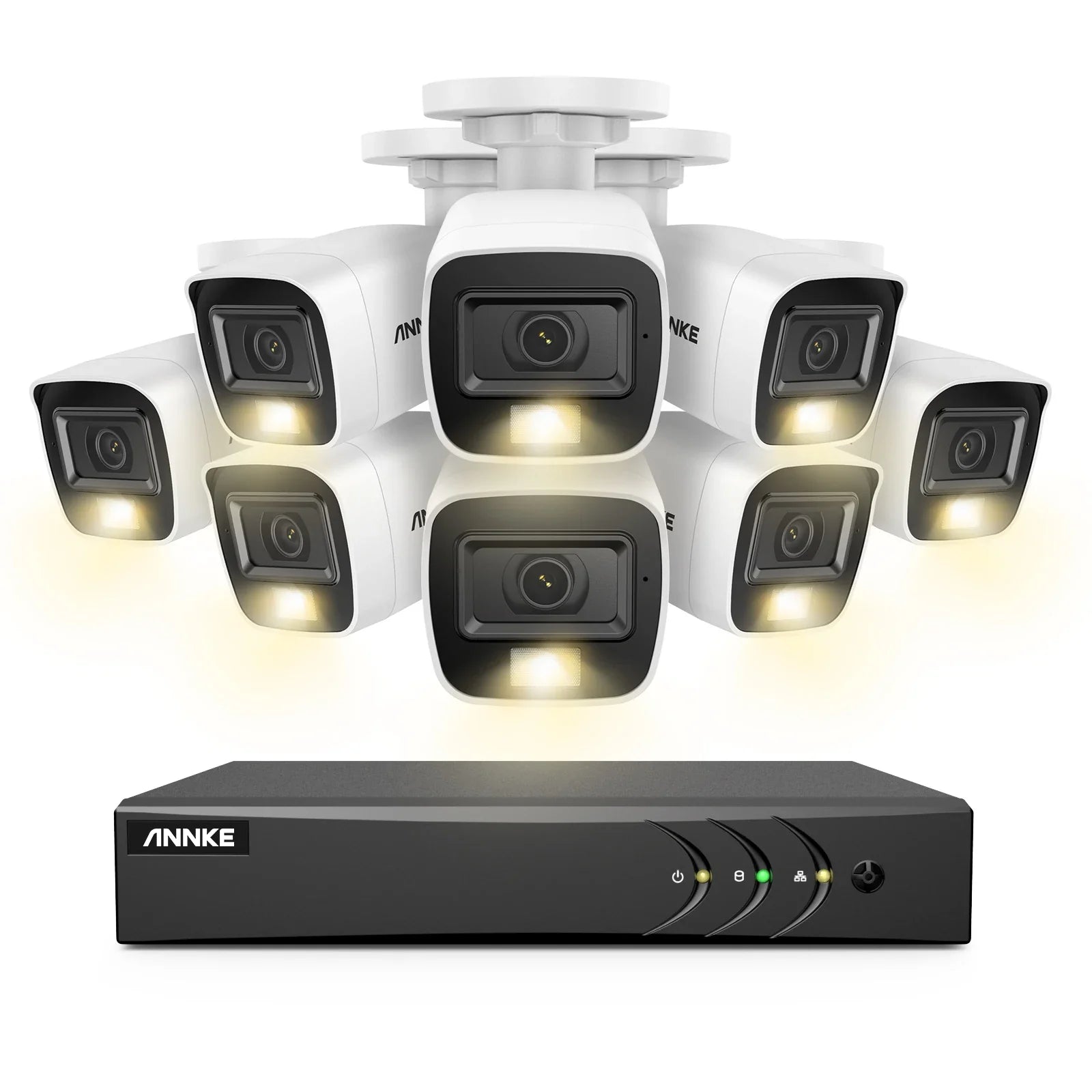 ANNK H.265+ 5MP Lite Ultra HD 8CH DVR CCTV Security System 8PCS Outdoor 5MP EXIR Night Vision Camera  Video Surveillance Kit