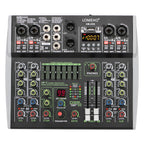 99 DSP Effects Mixing Console Podcast Mini 4/6 Channels Sound Audio Mixer Individual 48V Bluetooth USB PC Play Record AM-AX4/6 Lootquake LLC