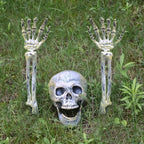 2025 Halloween Decoration Scary Skull Skeleton Hand Bone Realistic Skull Pile Yard Lawn Pile Garden Cemetery Home Decor Lootquake LLC