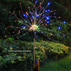 60LEDS Solar Firework Lights Waterproof Garden Lights Outdoor Solar Lights 8 Modes Landscape Lighting for Courtyard Pathway