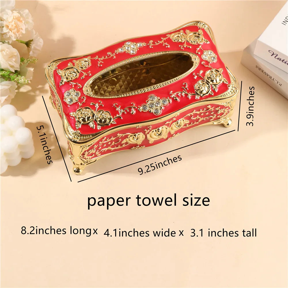 Luxury Continental Acrylic Tissue Box Kitchen Tissue Storage Box Handkerchief Toilet Tissue Holder Home Storage Supplies Lootquake LLC
