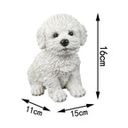 Creative Dog Figurine Statue Sculpture Crafts Collection for Living Room Desktop Office Decor Ornament Kids Gift