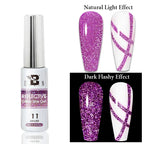 5ML Gold Silver Metallic Liner Paint Gel Polish Chrome Mirror Metal Effect Super Bright French UV LED Semi Permanent Nail Gel Lootquake LLC