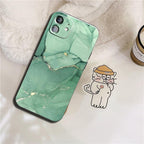 Luxury Marble Texture Phone Case For iPhone X XR XS 7 8 6S 6 5 Plus Silicone Anti Fall Back Cover Ultra Thin Soft Silicone Protective Shockproof and Scratch Resistant with Cute Design Pattern Case Stevvex