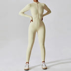 Yoga Jumpsuit Long Sleeved Zipper Rompers THRIXINE