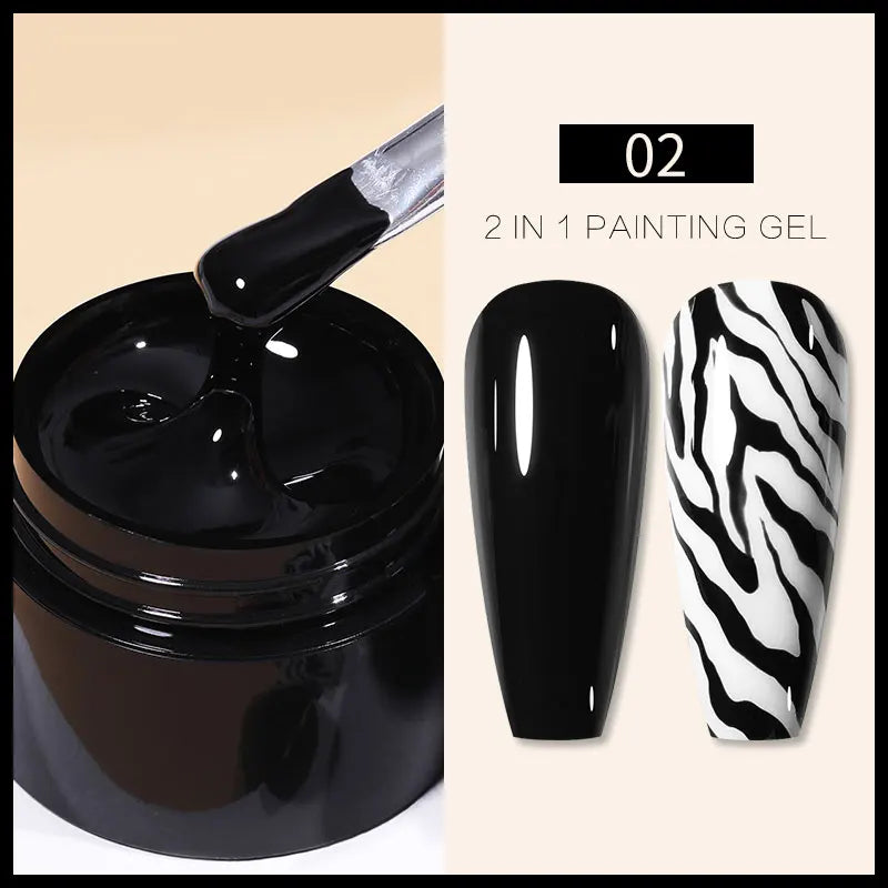 BORN PRETTY Metallic Painting Gel Gold Silver Mirror Effect Nail Polish Super Bright Drawing Line French Nail UV Painting Varnis Lootquake LLC