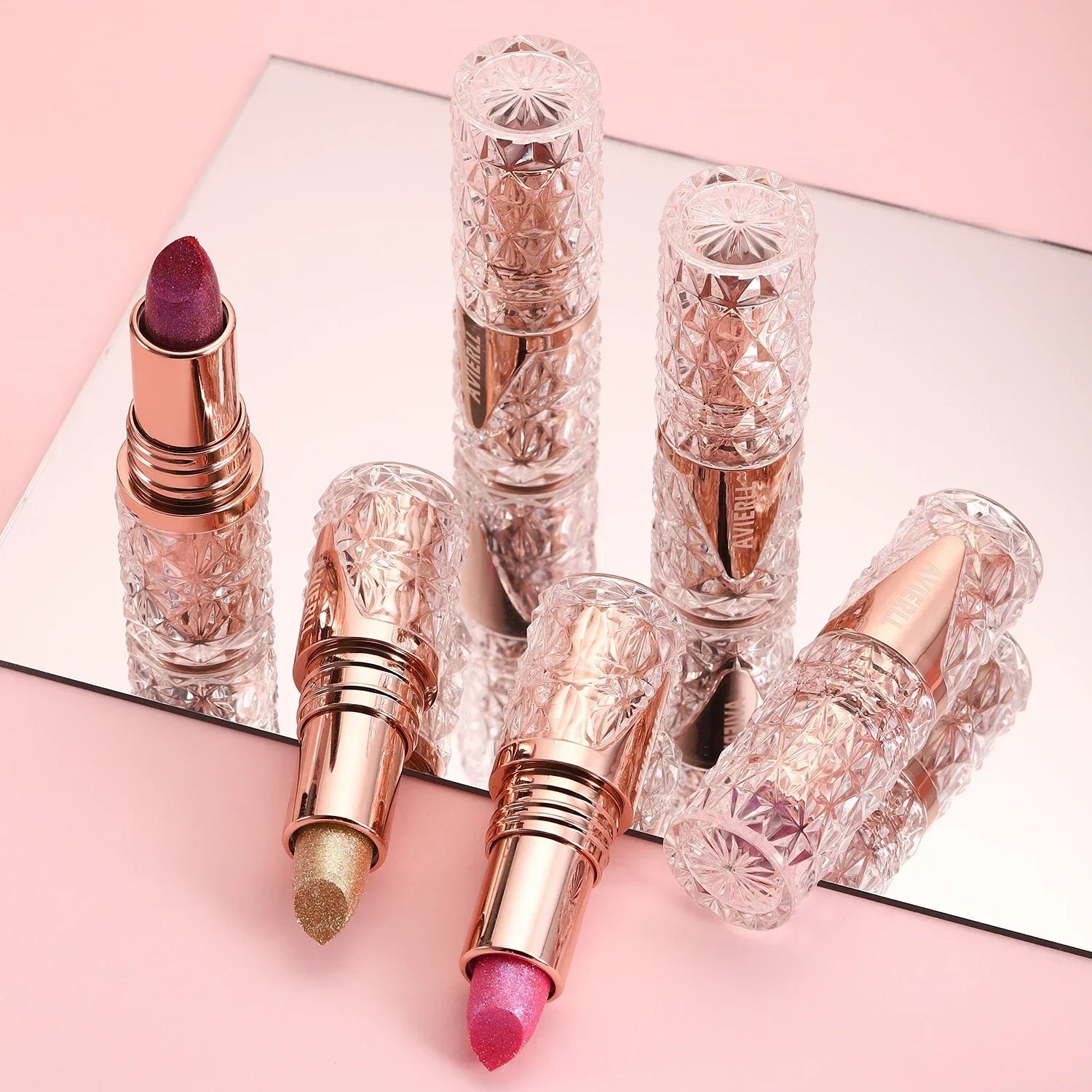 Fine Glitter lipstick, Quicksand Gold Lipstick, Moisturizing Silky Mermaid Girl Pink, Long-Lasting Waterproof Grapefruit Orange Lootquake LLC