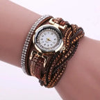 Long Strap Leather Watch Women Casual Rhinestone Dress Watch Ladies Bracelet Wristwatch Clock Relogios Feminino Reloj Mujer 2024