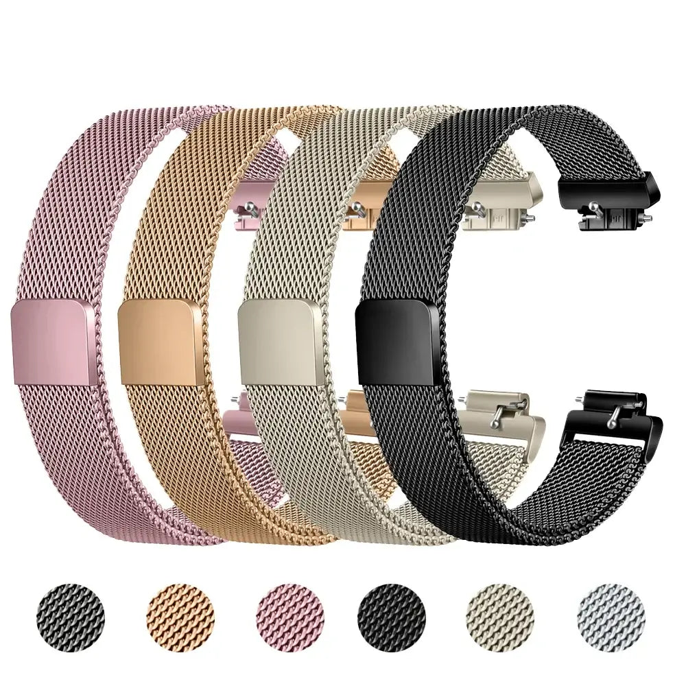 Fitbit Inspire 2, 1, HR Stainless Steel Magnetic Band - Mesh - SJB-DIAMOND ELITES