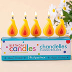 Yellow Flame Cake Candle Retro Cartoon Flame Candle Birthday Candle Internet Celebrity Christmas Decoration Lootquake LLC