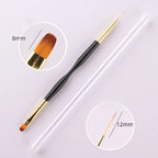 New Dual-ended Nail Brush Acrylic Nail Art Brushes Professional UV Gel Nail Polish Liner Flower Painting Drawing Manicure Tools Lootquake LLC