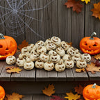 20 creative Halloween white pumpkins, outdoor garden bonsai decoration filled with pumpkin ornaments, home micro landscape decor