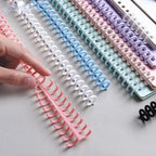 5pcs Loose-leaf Binding Ring Spring Spiral Rings Plastic Binder Strip 30 Holes For A4 Paper Notebook Stationery Office Supplies Lootquake LLC
