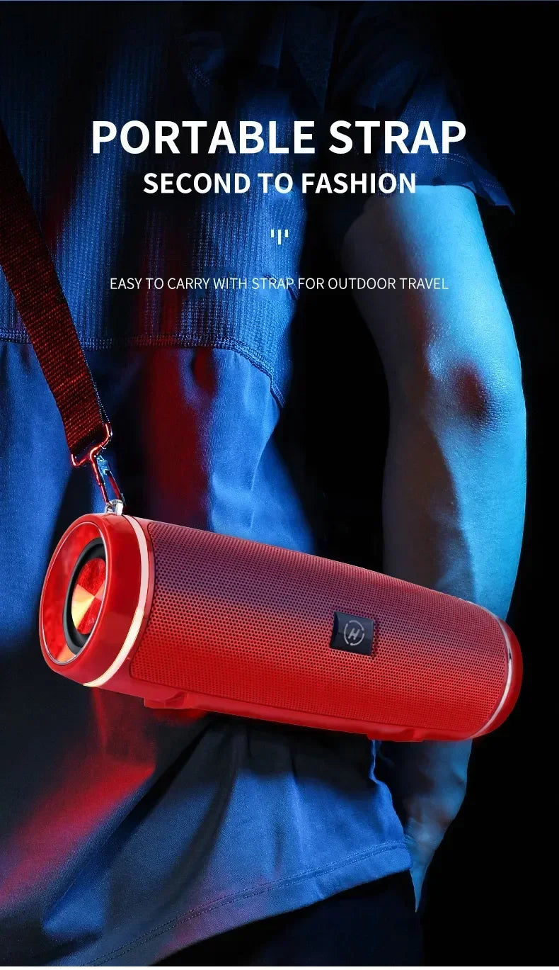 Portable Wireless Bluetooth Speaker 200W High Power Subwoofer Outdoor Waterproof Soundbox with FM Radio USB TF card Boom Box Lootquake LLC