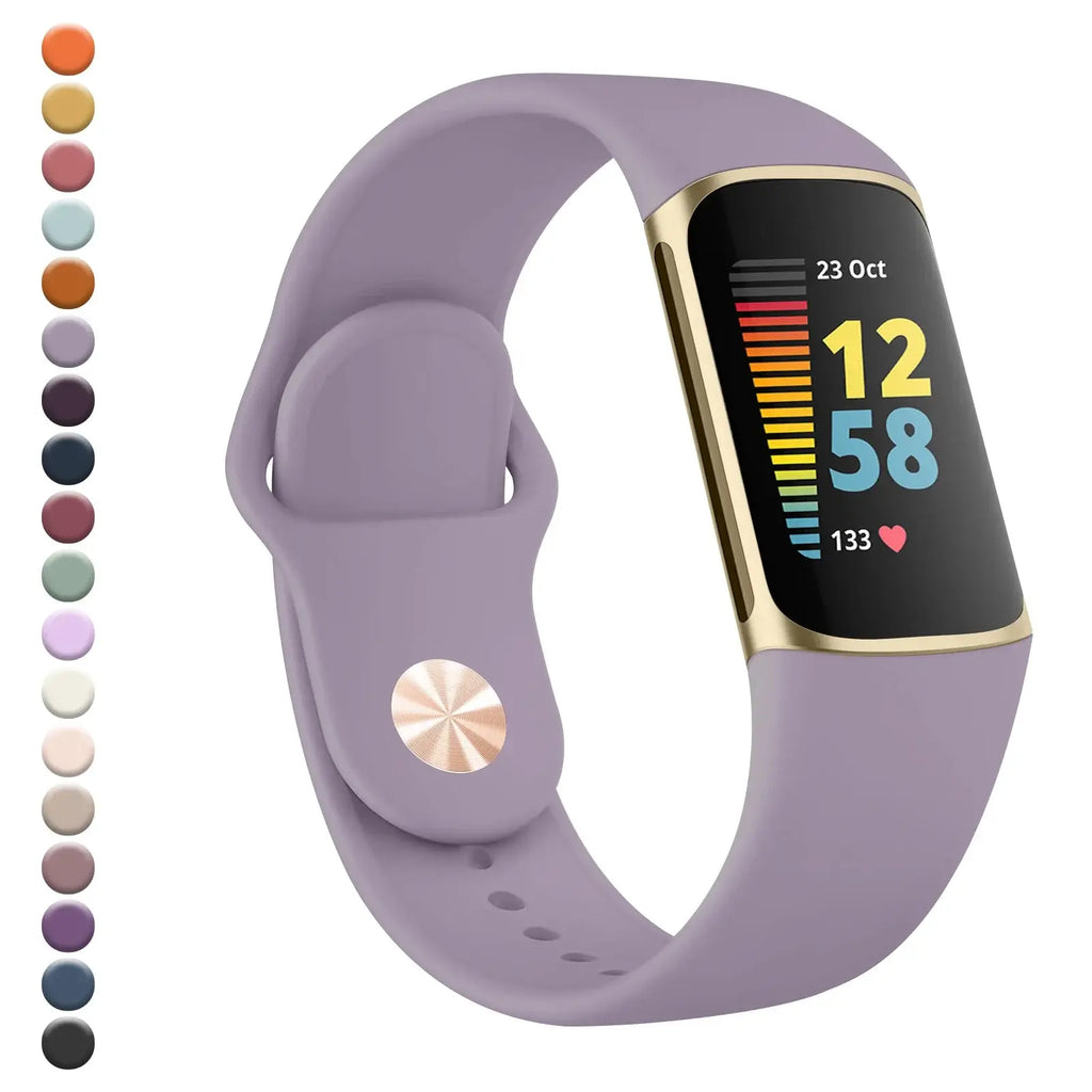 Fitbit Charge 5 6 Silicone Band - Soft Comfortable Design - SJB-DIAMOND ELITES
