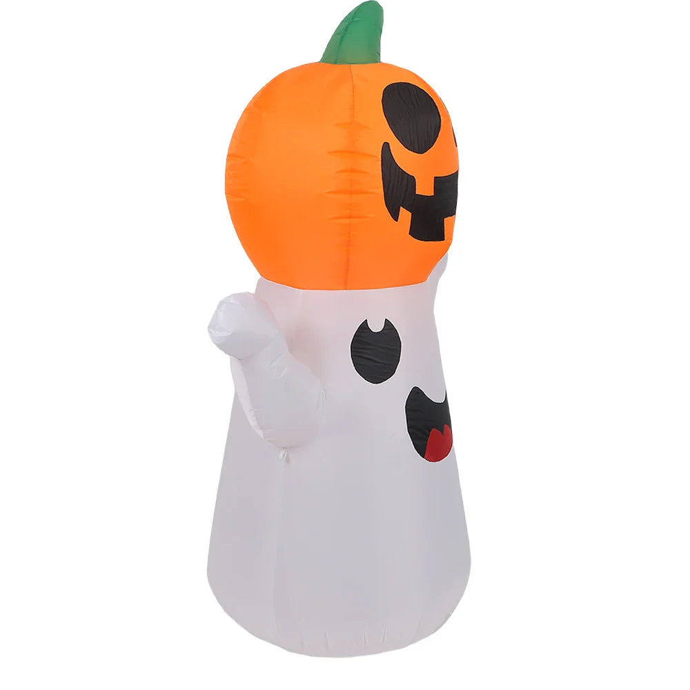5Ft Halloween Decorations inflatable Pumpkin Ghost Built-in Rotating Magic Colorful Led lights Halloween Blow Up Cute Decor Lootquake LLC