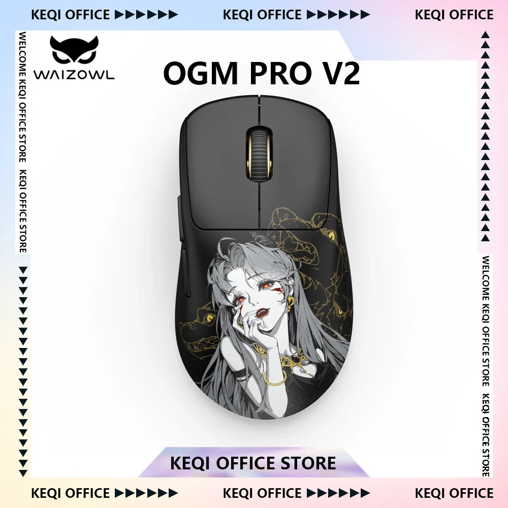 Waizowl OGM Pro V2 Hades Gaming Mouse Customize Wireless Three-Mode Paw3950 30000dpi Lightweight Gaming Mouse E-sports Ergonomic Lootquake LLC