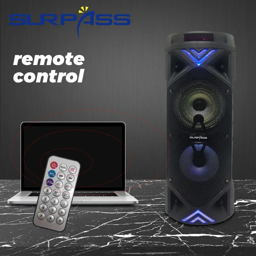 Wireless LargeSpeaker Portable Big PowerStereo soundbar SubwooferHeavy Bass Speakers Sound BoxMic FM Radio Bluetooth-compatible Lootquake LLC