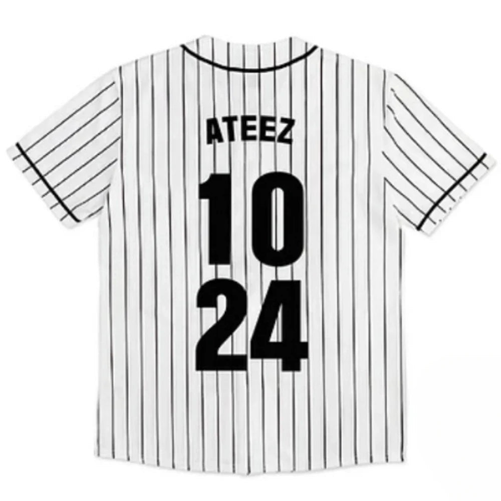 2024 Ateez World Tour TOWARDS THE LIGHT Baseball T-Shirt Men Women Hipster Hip Hop Short Sleeve Baseball Jersey Tee Shirt Homme Lootquake LLC
