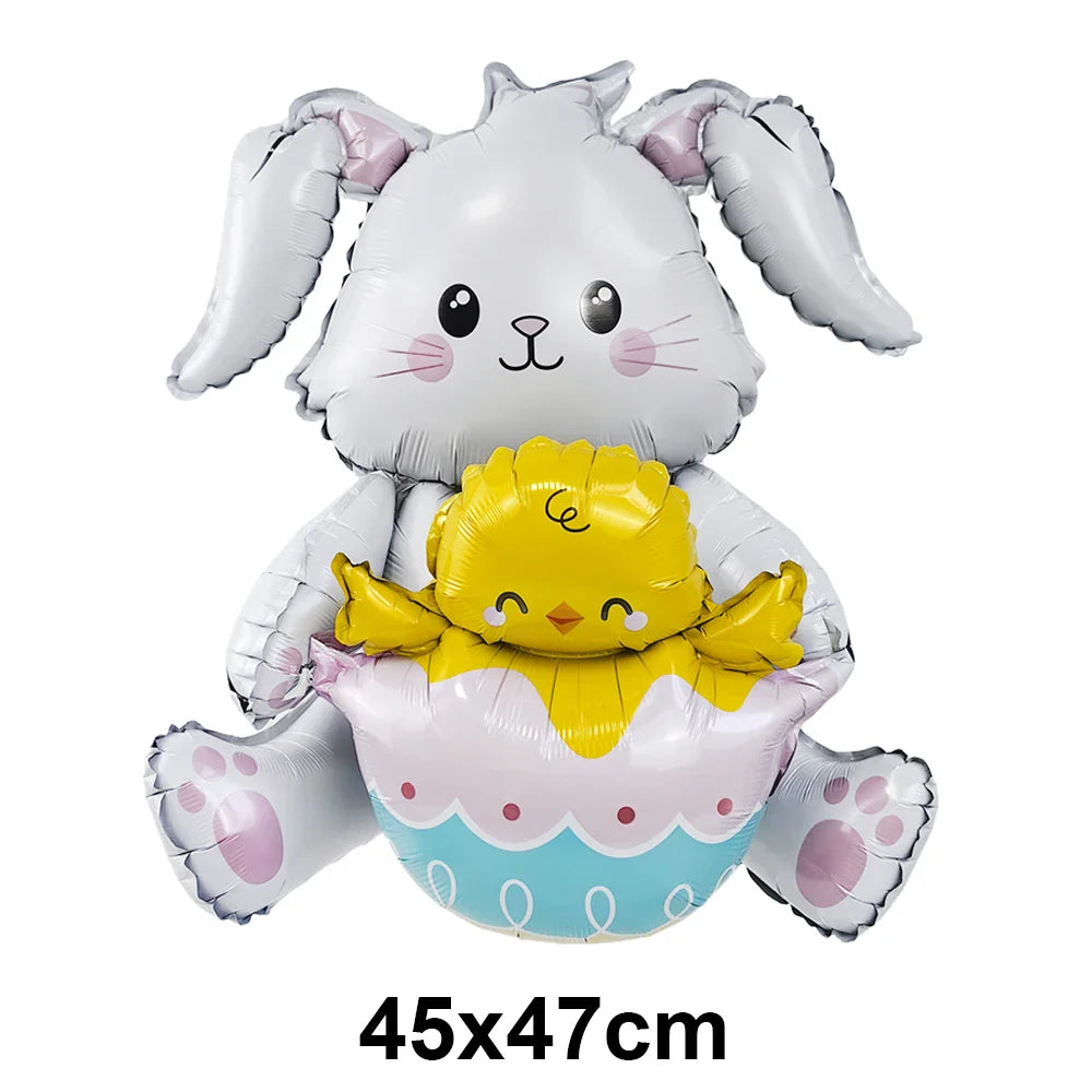 Easter Bunny Inflatables Balloon Decorations Standing Carrot Balloons Cute Carrot Rabbit Happy Easter Party Birthday Decorations Lootquake LLC