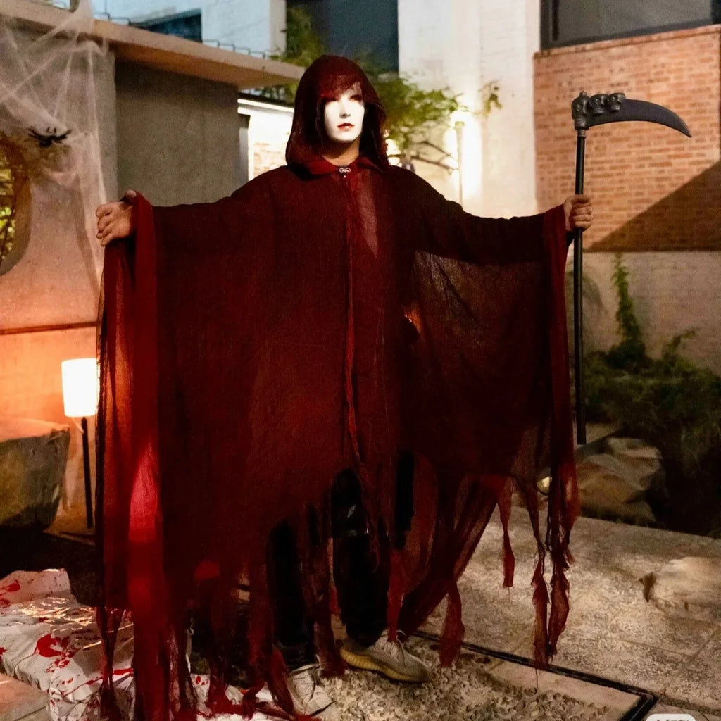 Halloween costume horror ghost clothes adult zombie cloak wizard robe wear secret room death dress up costume cloak Lootquake LLC