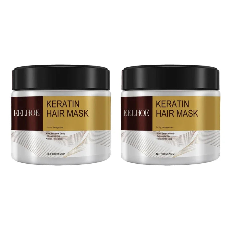 Collagen Hair Mask Keratin Hair Treatment Deep Repair Argan Oil Collagen Essence Keratin Conditioner For Dry Damaged Hair 100G Lootquake LLC