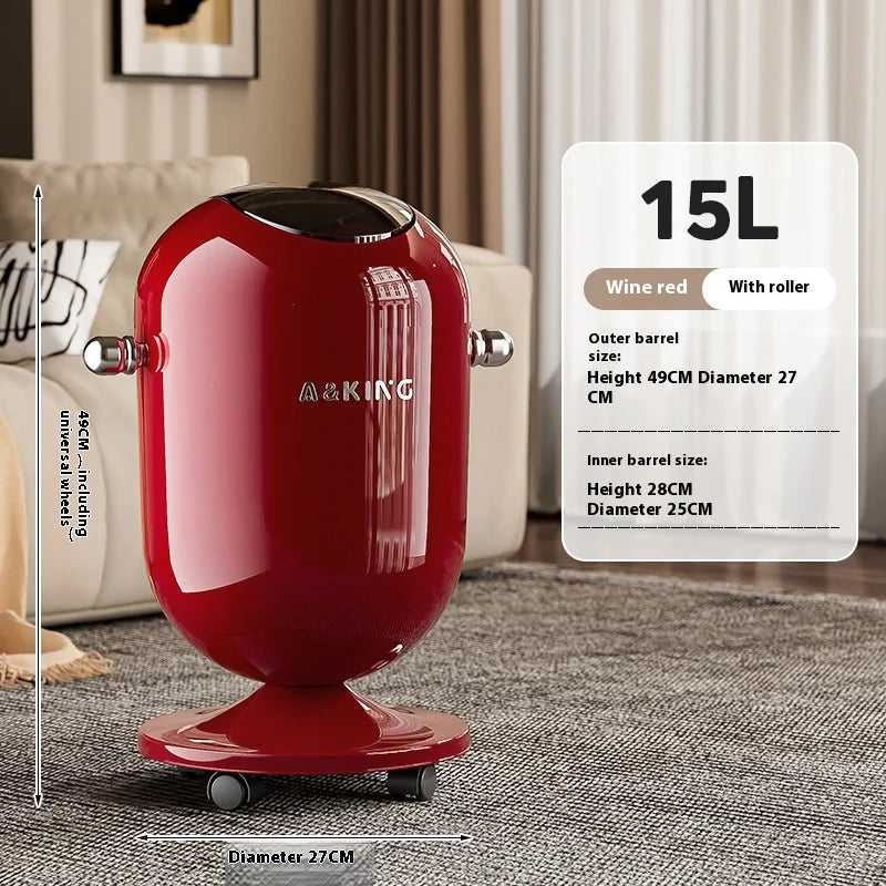 Premium Touch-Free Trash Can Large Capacity Stainless Steel Waste Bin for Living Room Kitchen Bathroom Floating Lid Tall Design Lootquake LLC