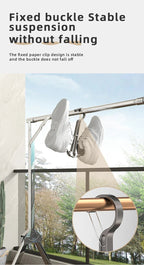 Household Shoes Drying Rack Balcony Foldable Shoe Hanger Clothing Hook Sneaker Rack Home Storage Lundary Tools Lootquake LLC