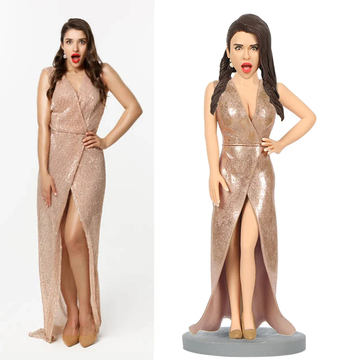 Customize personalized big head sculptures to prepare Christmas and birthday gifts for family and friends, requiring a full body