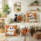 Halloween Pillowcases: Cat, Ghost, and Pumpkin Themed Decor! Sofa cushion cover, holiday party decoration, gift Lootquake LLC