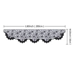 Halloween Decoration Lace Spider Web Skeleton Skull Tablecloth Black Fireplace Mantel Scarf Event Party Decoration Supplies Lootquake LLC