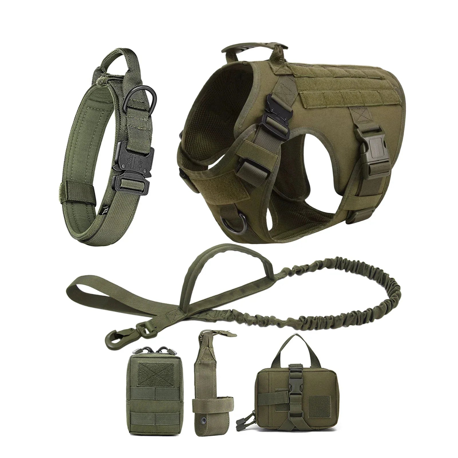 Ultimate Explorer Tactical Dog Harness & Leash Set Fashioned Furbabies