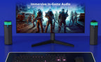 Bluetooth Computer Speakers for PC Desktop Monitor, Gaming PC Sound Bar-Wired USB-Powered,Superb Stereo Sound,with LED Lighting