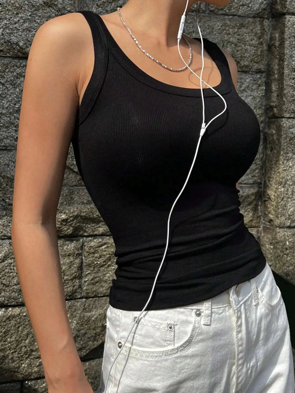 Camisole Tank Soft Cotton Top Women Summer Outfits Tight And Sexy Tank Top Knitted Bottom Shirt And Sleeveless Top For Outerwear