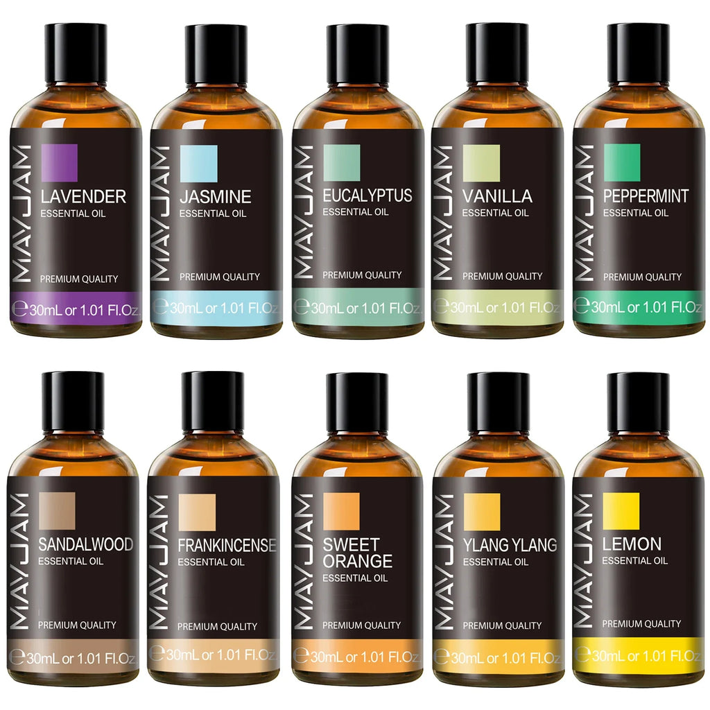 MAYJAM 1PCS 30ML Aromatherapy Essential Oil Lavender Vanilla Jasmine Eucalyptus Peppermint Aroma Oil for Diffuser Candle Soap Lootquake LLC
