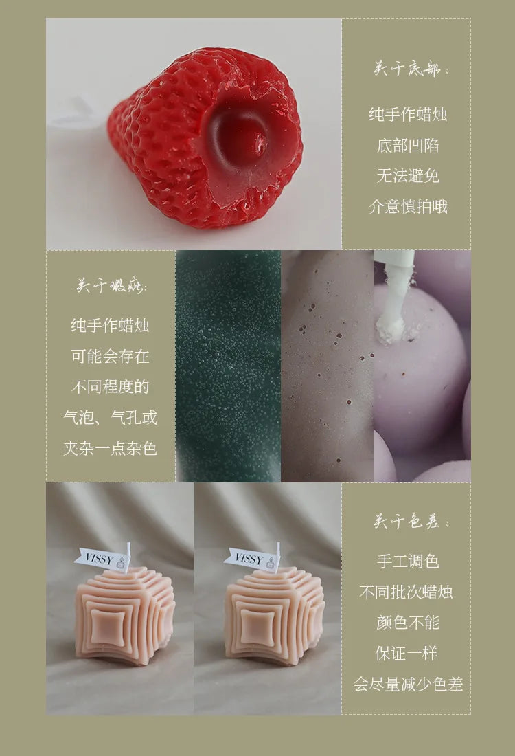 Decorative Fragrance Gift Lemon Candle DIY Fragrance Birthday Gift Imitation Fruit Candle