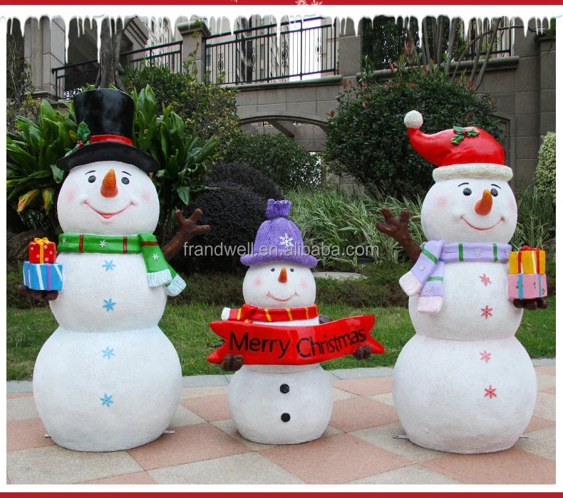 Outdoor Christmas Tree Decoration Life Size Christmas Statue For Sale